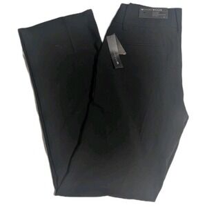AB Studio Milan Women Stretch Bootcut Flare Flat Front Trouser Pants 4 Black‎